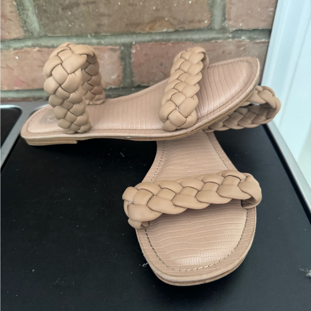 Dolce Vita braided slip on flat sandals